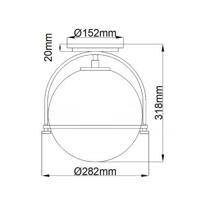 Quintiesse - Lampa sufitowa SOMERSET 1xE27/60W/230V śr. 28,2 cm czarna