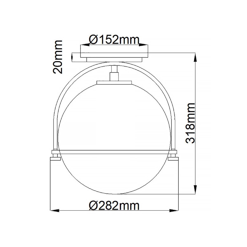 Quintiesse - Oprawa sufitowa SOMERSET 1xE27/60W/230V śr. 28,2 cm matowy chrom