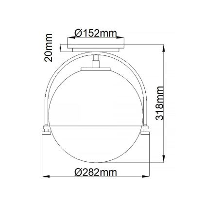 Quintiesse - Lampa sufitowa SOMERSET 1xE27/60W/230V śr. 28,2 cm złota