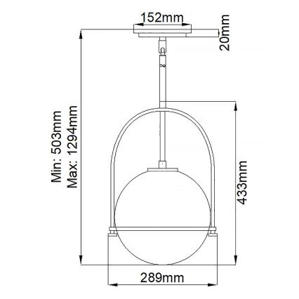 Quintiesse - Żyrandol na pręcie SOMERSET 1xE27/60W/230V śr. 28,9 cm czarny