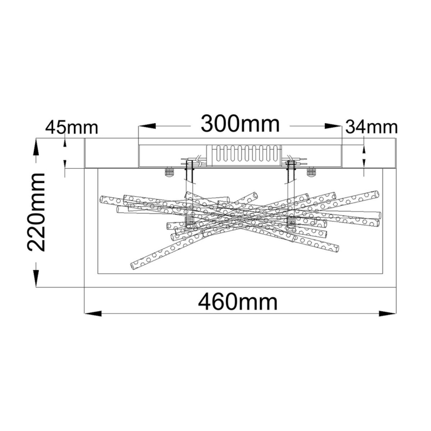 Quintiesse - Oprawa sufitowa LED STYX LED/8W/230V czarna/złota
