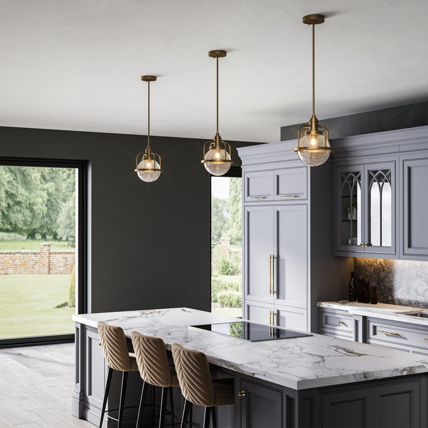 Quintiesse - Lampa zewnętrzna na słupku TRIOCENT 1xE27/40W/230V śr. 24 cm IP44 brązowa