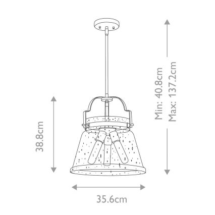 Quintiesse - Żyrandol na pręcie WIMBERLEY 3xE27/60W/230V śr. 35,6 cm złoty