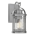 Quintiesse - Zewnętrzna lampa ścienna BOOKER S 1xE27/60W/230V IP44 matowy chrom