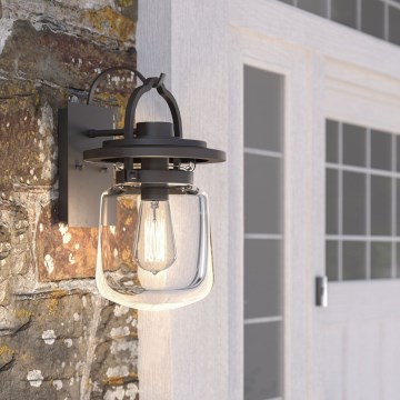 Quintiesse - Zewnętrzna lampa ścienna LASALLE S 1xE27/60W/230V IP44 brązowa