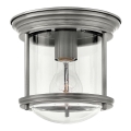 Quintiesse - Zewnętrzna lampa sufitowa HADRIAN 1xE27/60W/230V Ø 19,6 cm IP44 matowy chrom