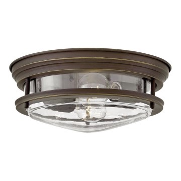 Quintiesse - Zewnętrzna lampa sufitowa HADRIAN 2xE27/40W/230V, śr. 27,8 cm, IP44, brązowa