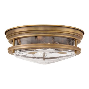 Quintiesse - Zewnętrzna lampa sufitowa HADRIAN 2xE27/40W/230V, śr. 30,5 cm, IP44, brązowa