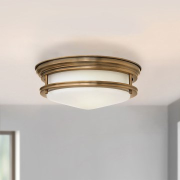 Quintiesse - Zewnętrzna lampa sufitowa HADRIAN 2xE27/40W/230V, śr. 30,5 cm, IP44, brązowa