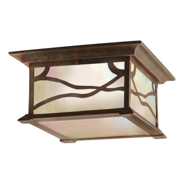 Quintiesse - Zewnętrzna lampa sufitowa MORRIS 2xE27/60W/230V IP44 brązowa