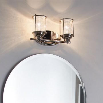 Quintiesse - Zewnętrzny kinkiet ASHLAND BAY 2xE27/60W/230V IP44, błyszczący chrom