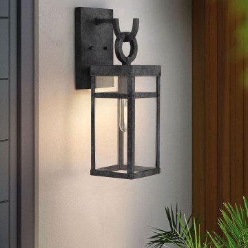 Quintiesse - Zewnętrzny kinkiet PORTER M 1xE27/60W/230V IP44 czarny