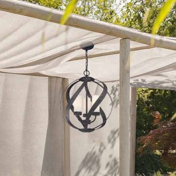 Quintiesse - Zewnętrzny żyrandol na łańcuchu BLACKSMITH 3xE14/40W/230V Ø 40,7 cm IP44 czarny