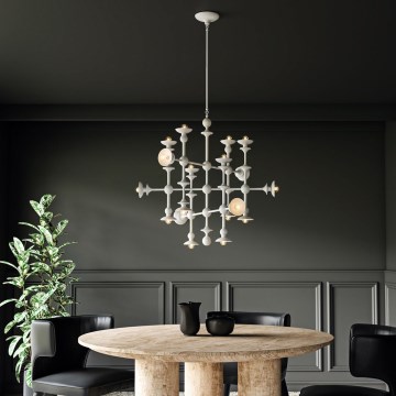 Quintiesse - Żyrandol na pręcie CADENCE 18xE14/40W/230V biały