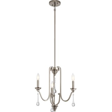 Quintiesse - Żyrandol na pręcie KARLEE 3xE14/60W/230V Ø 45,7 cm matowy chrom