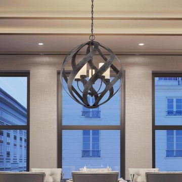 Quintiesse - Żyrandol zewnętrzny na łańcuchu BLACKSMITH 5xE14/40W/230V śr. 66,4 cm IP44 czarny