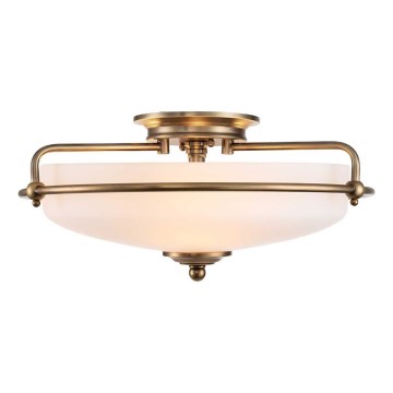 Quoizel - Lampa sufitowa GRIFFIN 3xE27/60W/230V brązowa
