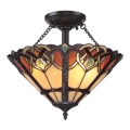 Quoizel - Lampa sufitowa Tiffany CAMBRIDGE 2xE27/100W/230V