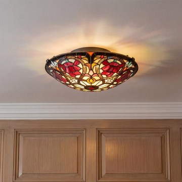 Quoizel - Lampa sufitowa Tiffany LARISSA 2xE27/40W/230V śr. 41,2 cm