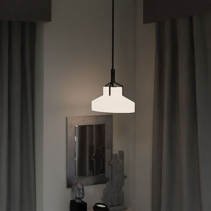 Quoizel - Żyrandol na pręcie BRECKEN 2xE27/60W/230V czarny/dekor marmuru