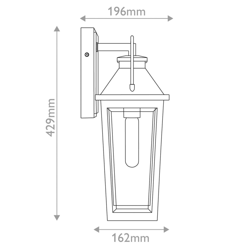 Quoizel - Zewnętrzny kinkiet BUCKLEY M 1xE27/40W/230V IP44 czarny