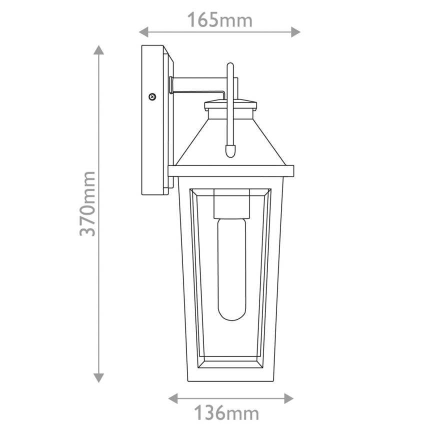 Quoizel - Kinkiet zewnętrzny BUCKLEY 1xE27/40W/230V IP44 czarny