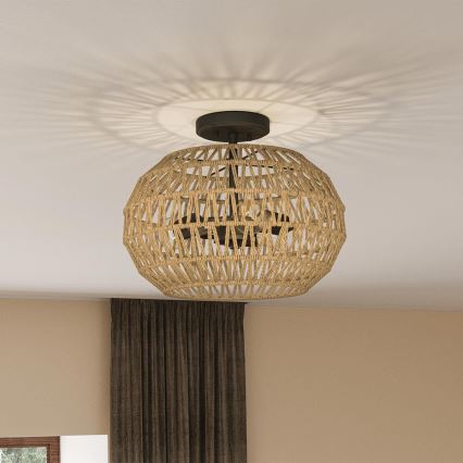 Quoizel - Oprawa sufitowa CASABLANCA 3xE27/60W/230V brązowa