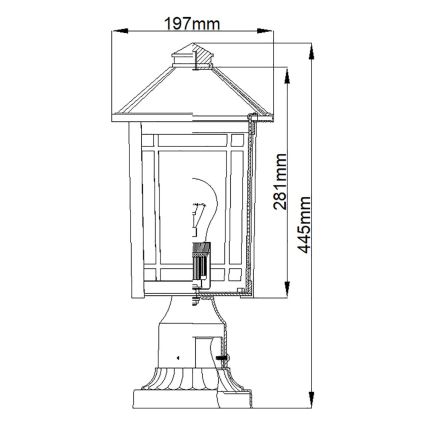 Quoizel - Lampa zewnętrzna CEDAR POINT 1xE27/60W/230V IP44