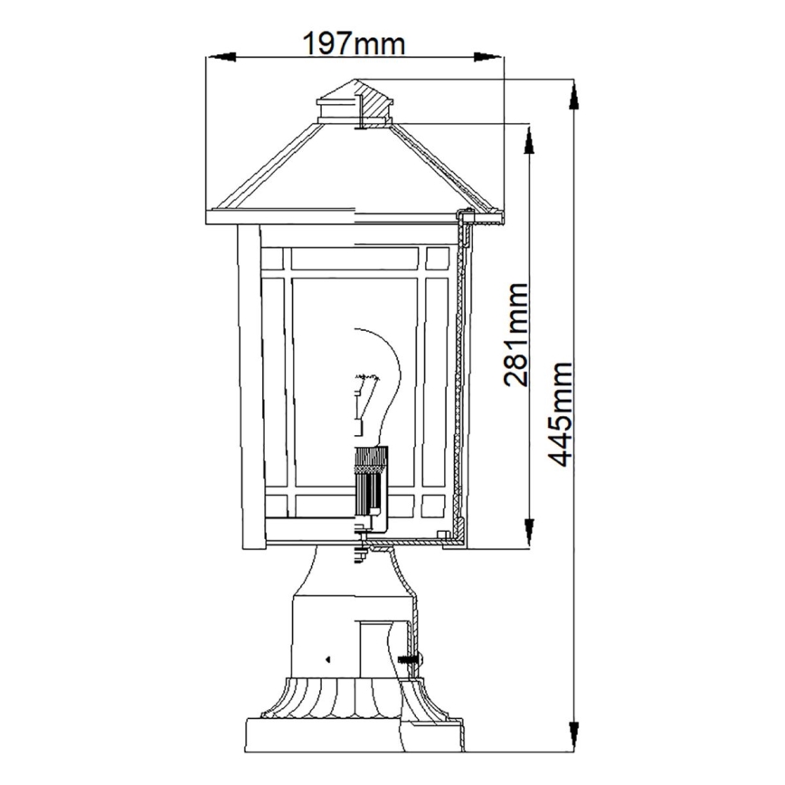 Quoizel - Lampa zewnętrzna CEDAR POINT 1xE27/60W/230V IP44