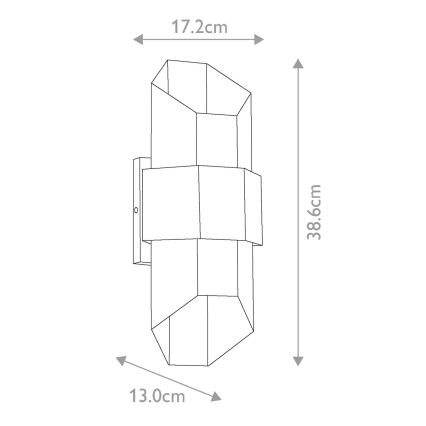 Quoizel - LED Kinkiet zewnętrzny CHASM 2xLED/5,5W/230V IP44
