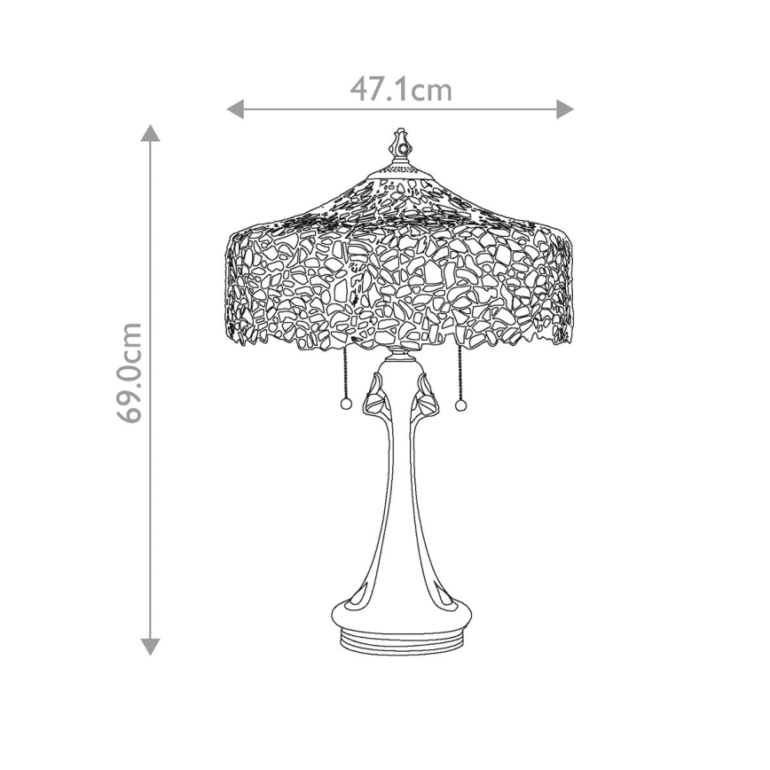 Quoizel - Lampa stołowa COBALT 3xE27/60W/230V