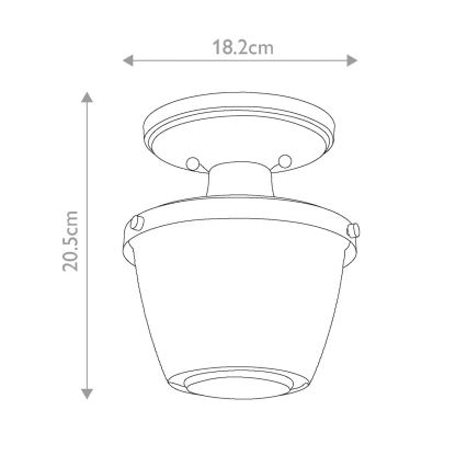 Quoizel - Plafon łazienkowy DUBLIN 1xE27/40W/230V IP44 złoty