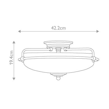Quoizel - Lampa sufitowa GRIFFIN 3xE27/60W/230V brązowa