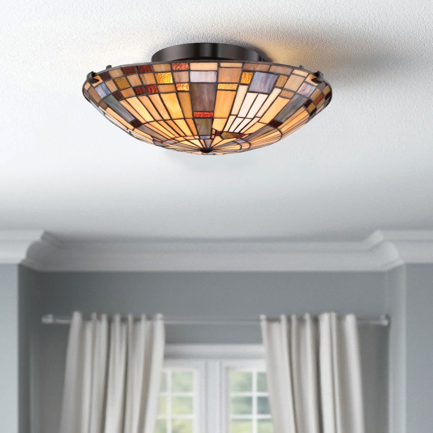 Quoizel - Plafon INGLENOOK 2xE27/60W/230V śr. 40,7 cm