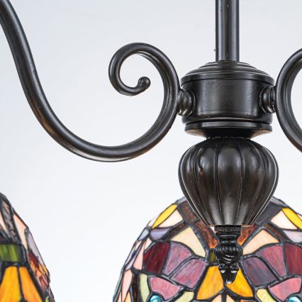 Quoizel - Żyrandol na łańcuchu Tiffany LARISSA 3xE27/60W/230V śr. 63,6 cm