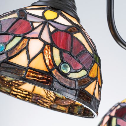 Quoizel - Żyrandol na łańcuchu Tiffany LARISSA 3xE27/60W/230V śr. 63,6 cm