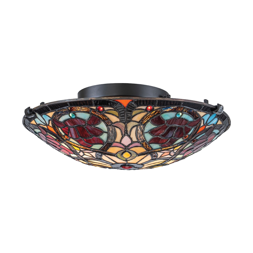 Quoizel - Lampa sufitowa Tiffany LARISSA 2xE27/40W/230V śr. 41,2 cm