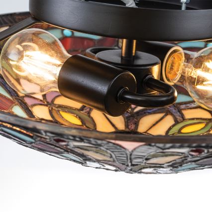 Quoizel - Lampa sufitowa Tiffany LARISSA 2xE27/40W/230V śr. 41,2 cm