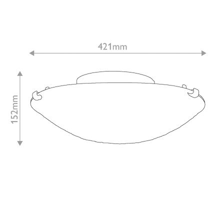 Quoizel - Lampa sufitowa Tiffany LARISSA 2xE27/40W/230V śr. 41,2 cm