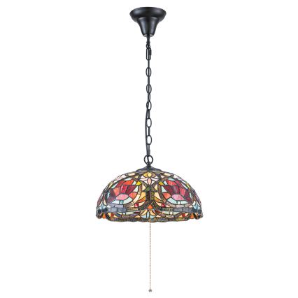 Quoizel - Żyrandol na łańcuchu Tiffany LARISSA 3xE27/60W/230V śr. 38,5 cm