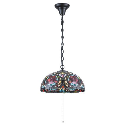Quoizel - Żyrandol na łańcuchu Tiffany LARISSA 3xE27/60W/230V śr. 38,5 cm