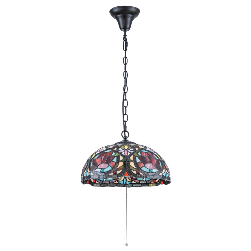 Quoizel - Żyrandol na łańcuchu Tiffany LARISSA 3xE27/60W/230V śr. 38,5 cm