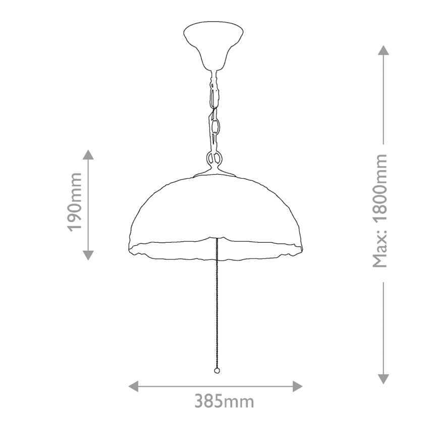 Quoizel - Żyrandol na łańcuchu Tiffany LARISSA 3xE27/60W/230V śr. 38,5 cm