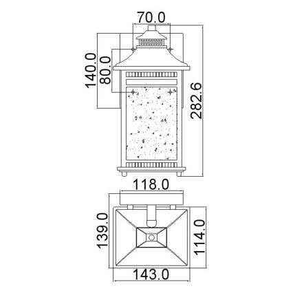 Quoizel - Kinkiet zewnętrzny LIVINGSTON 1xE27/60W/230V IP44