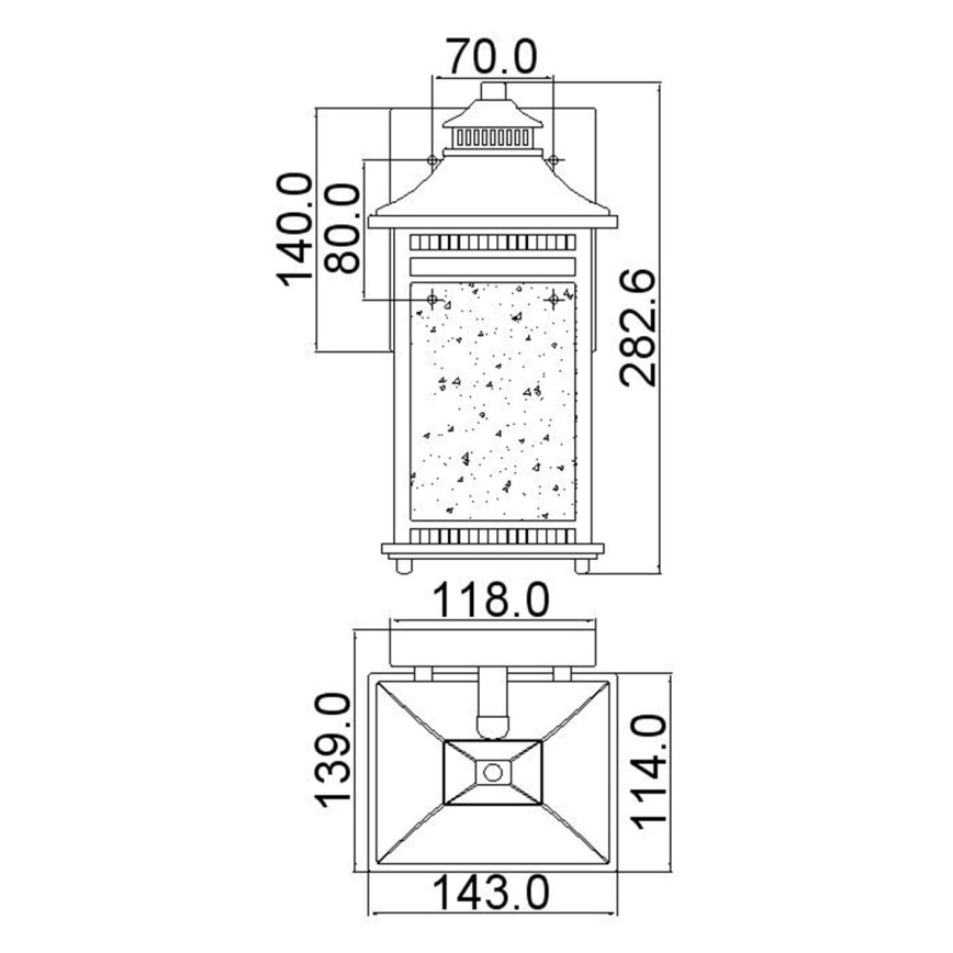 Quoizel - Kinkiet zewnętrzny LIVINGSTON 1xE27/60W/230V IP44