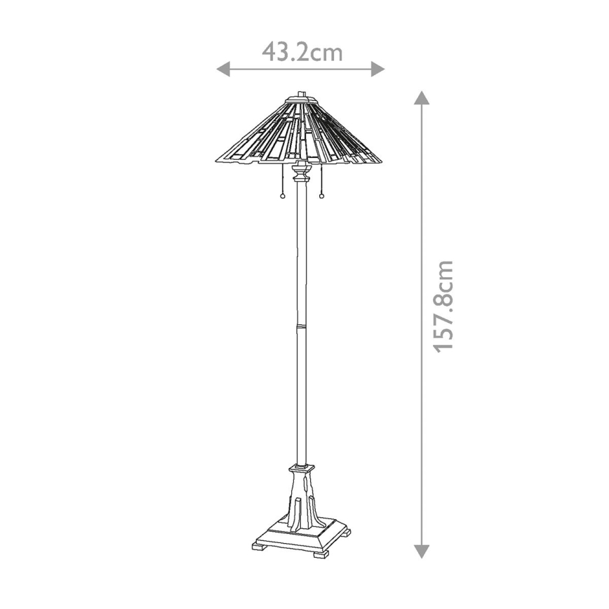 Quoizel - Lampa podłogowa MAYBECK 2xE27/60W/230V