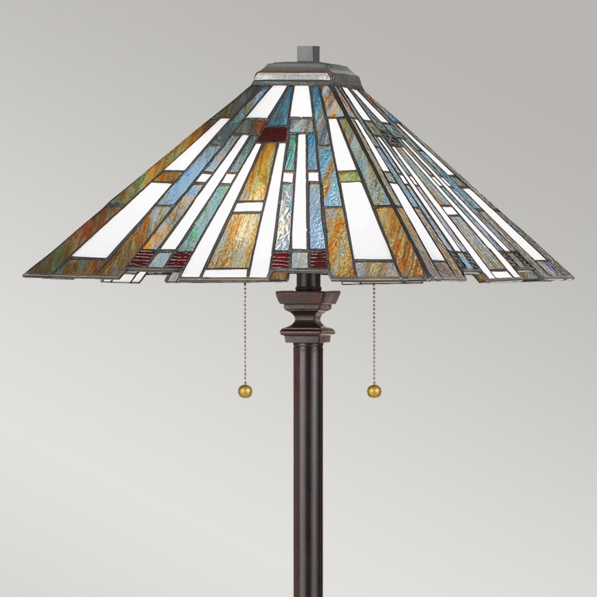 Quoizel - Lampa podłogowa Tiffany MAYBECK 2xE27/60W/230V