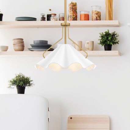 Quoizel - Żyrandol na drążku MEJIA 1xE27/60W/230V śr. 35,6 cm mosiądz