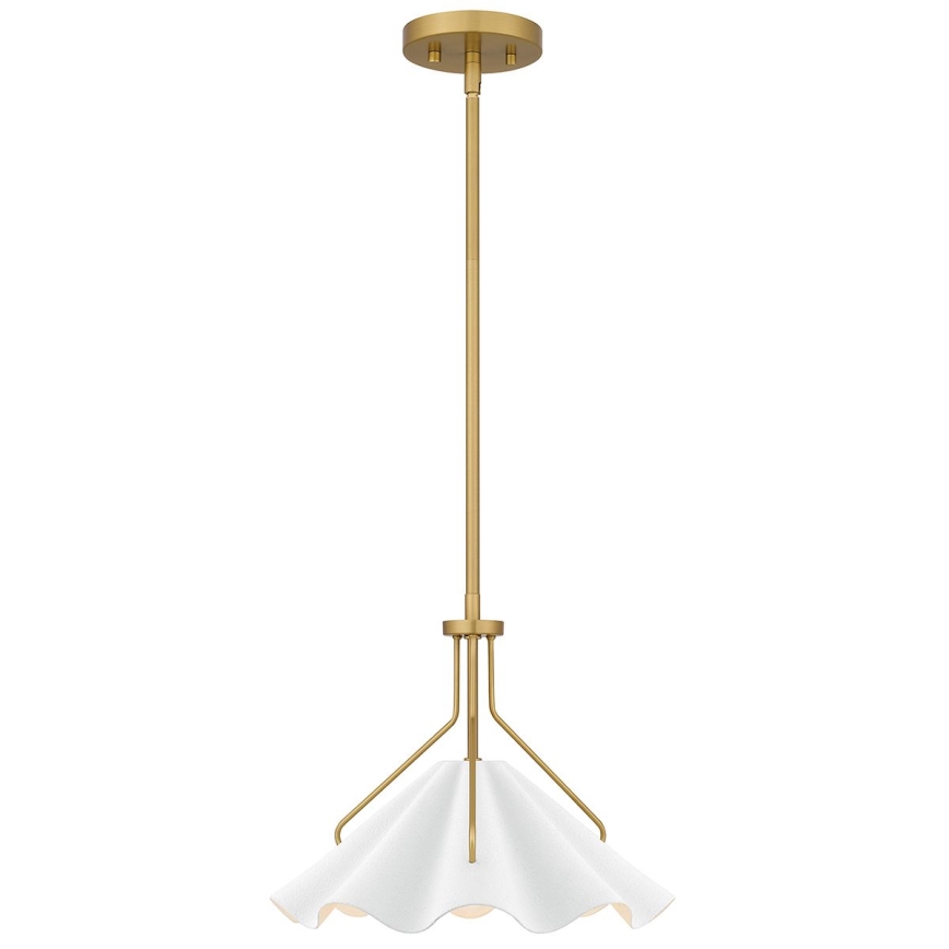 Quoizel - Żyrandol na drążku MEJIA 1xE27/60W/230V śr. 35,6 cm mosiądz
