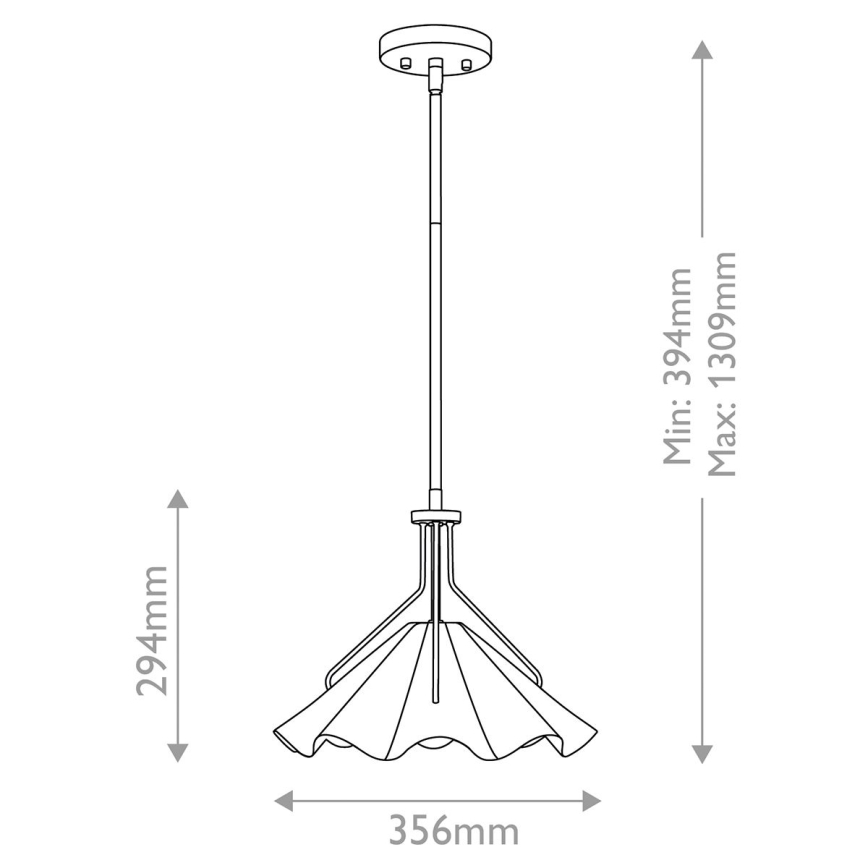 Quoizel - Żyrandol na drążku MEJIA 1xE27/60W/230V śr. 35,6 cm mosiądz